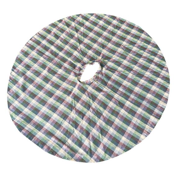 Vintage 1950’s Full Circle Skirt Plaid Tartan Wool Purple Green Small - Picture 6 of 6